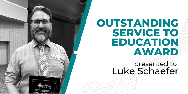 Outstanding Service to Education Award Presented to Luke Schaefer